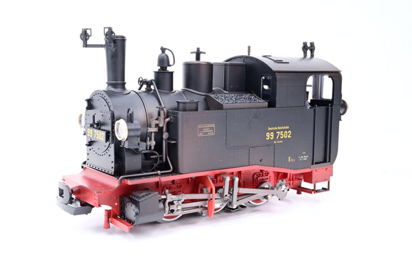 LGB G Gauge 21985 Steam Locomotive Black & Red Class 99.75 No.99-7502 - DCC Sound, Factory Weathered, Boxed