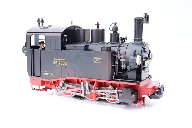 LGB G Gauge 21985 Steam Locomotive Black & Red Class 99.75 No.99-7502 - DCC Sound, Factory Weathered, Boxed