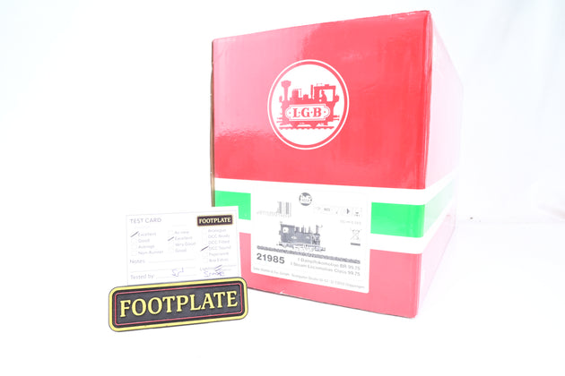 LGB G Gauge 21985 Steam Locomotive Black & Red Class 99.75 No.99-7502 - DCC Sound, Factory Weathered, Boxed
