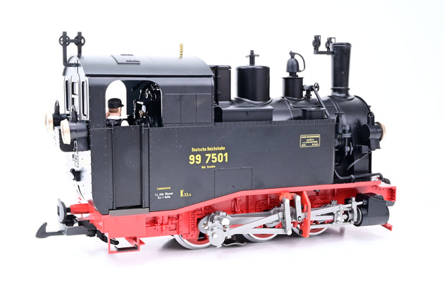 LGB G Gauge 20985 Steam Locomotive Black & Red Class 99.75 No.99-7501 - DCC Sound, Boxed