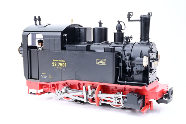 LGB G Gauge 20985 Steam Locomotive Black & Red Class 99.75 No.99-7501 - DCC Sound, Boxed