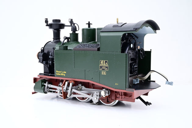 LGB G Gauge 20990 Green & Brown Saxon Class II K Steam Locomotive Pair No.61A & 61B - DCC Sound, Boxed