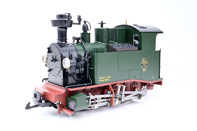 LGB G Gauge 20990 Green & Brown Saxon Class II K Steam Locomotive Pair No.61A & 61B - DCC Sound, Boxed