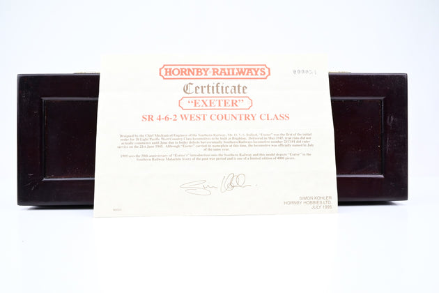 Hornby OO Gauge R320 SR Green 4-6-2 West Country Class No.21C101 'Exeter' - Limited Edition, Boxed