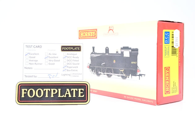 Hornby OO Gauge R3325 BR Black Early Emblem 0-6-0T Class J50/4 No. 68987 - Boxed