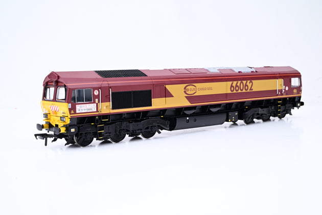 Bachmann OO Gauge 32-725W Class 66 Diesel Euro Cargo No.66062 - DCC Fitted, Model Rail Exclusive, Boxed