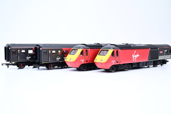 Hornby OO Gauge R2045 Virgin Black & Red Class 43 HST 4-Car Train Pack - Unboxed