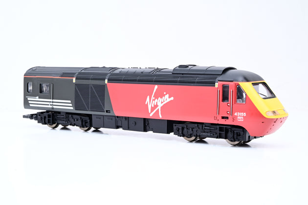 Hornby OO Gauge R1080 Virgin Black & Red 'Hornby Virgin Trains 125' Class 43 HST 4-Car Train Pack - Split from Set, Unboxed