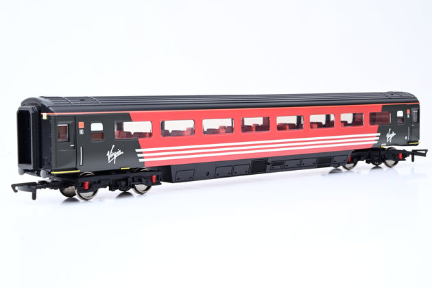 Hornby OO Gauge R1080 Virgin Black & Red 'Hornby Virgin Trains 125' Class 43 HST 4-Car Train Pack - Split from Set, Unboxed