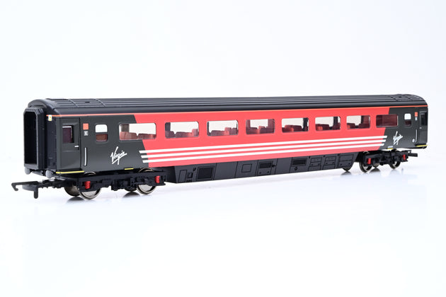 Hornby OO Gauge R1080 Virgin Black & Red 'Hornby Virgin Trains 125' Class 43 HST 4-Car Train Pack - Split from Set, Unboxed