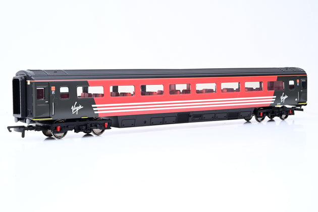 Hornby OO Gauge R1080 Virgin Black & Red 'Hornby Virgin Trains 125' Class 43 HST 4-Car Train Pack - Split from Set, Unboxed