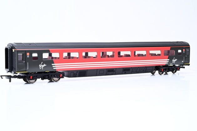 Hornby OO Gauge R1080 Virgin Black & Red 'Hornby Virgin Trains 125' Class 43 HST 4-Car Train Pack - Split from Set, Unboxed