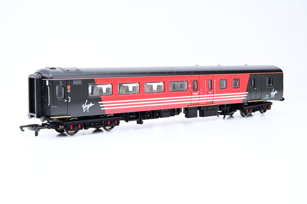 Hornby OO Gauge Rake of 3 Virgin Black & Red Mk2 Coaches - Unboxed