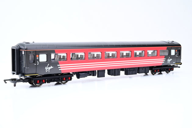 Hornby OO Gauge Rake of 3 Virgin Black & Red Mk2 Coaches - Unboxed
