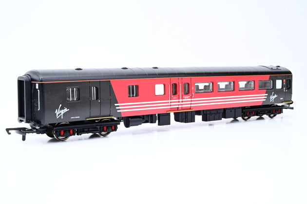 Hornby OO Gauge Rake of 4 Virgin Black & Red Mk2 Coaches - Unboxed