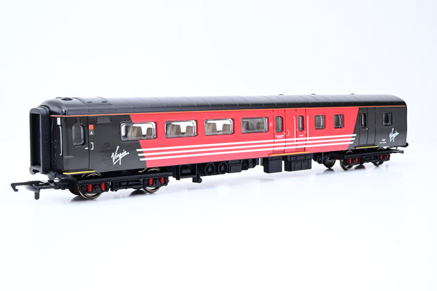 Hornby OO Gauge Rake of 4 Virgin Black & Red Mk2 Coaches - Unboxed