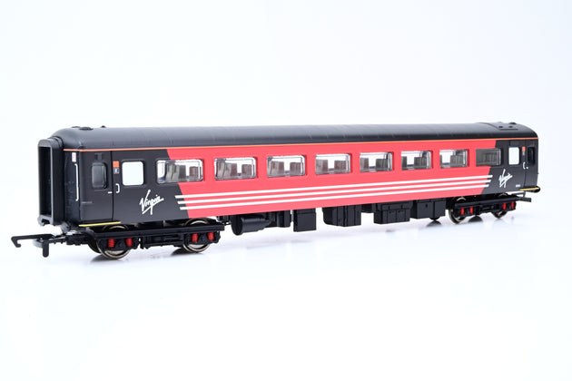 Hornby OO Gauge Rake of 4 Virgin Black & Red Mk2 Coaches - Unboxed