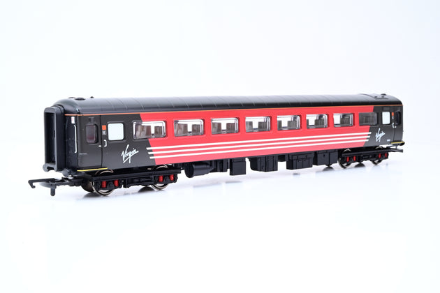 Hornby OO Gauge Rake of 4 Virgin Black & Red Mk2 Coaches - Unboxed