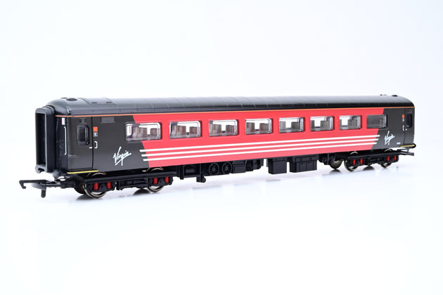 Hornby OO Gauge Rake of 4 Virgin Black & Red Mk2 Coaches - Unboxed