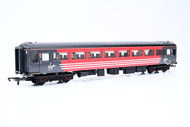 Hornby OO Gauge Rake of 4 Virgin Black & Red Mk2 Coaches - Unboxed