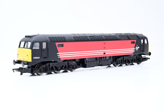 Hornby OO Gauge R2677 Virgin Black & Red Class 47 No.47844 - Railroad Edition, Unboxed