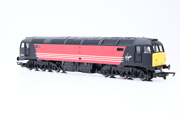 Hornby OO Gauge R2677 Virgin Black & Red Class 47 No.47844 - Railroad Edition, Unboxed