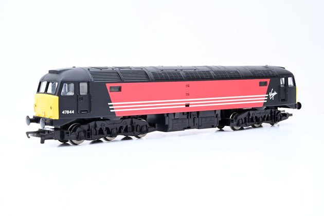 Hornby OO Gauge R2677 Virgin Black & Red Class 47 No.47844 - Railroad Edition, Unboxed