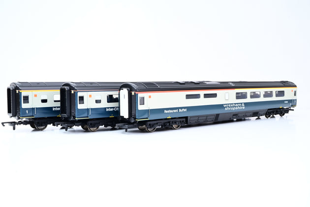 Hornby OO Gauge R4399 BR Blue & Grey 'Wrexham & Shropshire' Mk3 Coach Pack - Unboxed