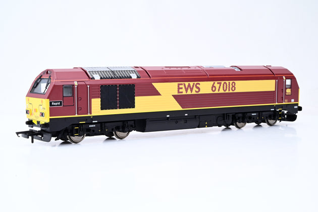 Hornby OO Gauge R2764 EWS Maroon & Gold Class 67 No.67018 'Rapid' - Unboxed
