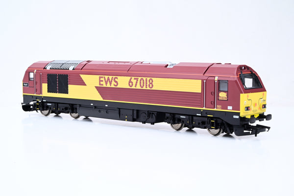Hornby OO Gauge R2764 EWS Maroon & Gold Class 67 No.67018 'Rapid' - Unboxed