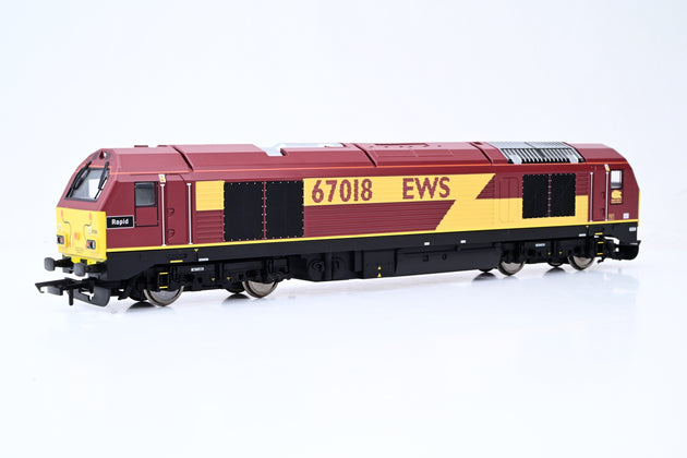 Hornby OO Gauge R2764 EWS Maroon & Gold Class 67 No.67018 'Rapid' - Unboxed