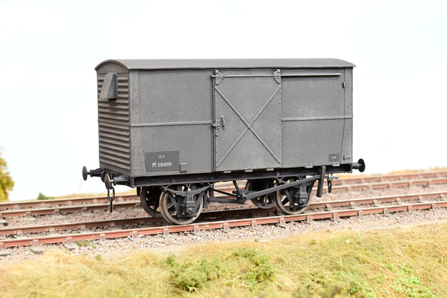 Parkside O Gauge PS10 LMS Ventilated Van W/Steel Body BR Grey Weathered No.M291859 - Boxed