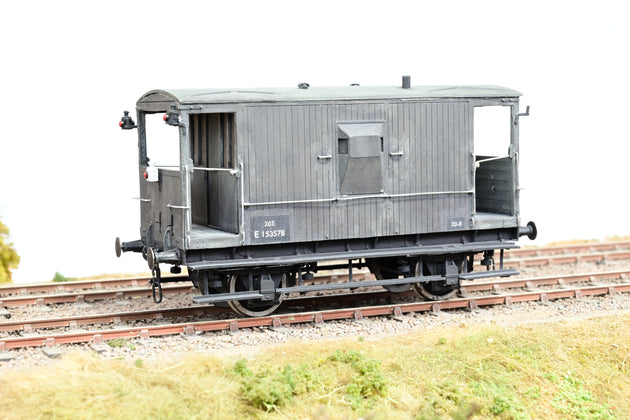 Parkside O Gauge PS113 LNER 20T Brake Van Toad E BR Grey Weathered No.E153578 - Boxed