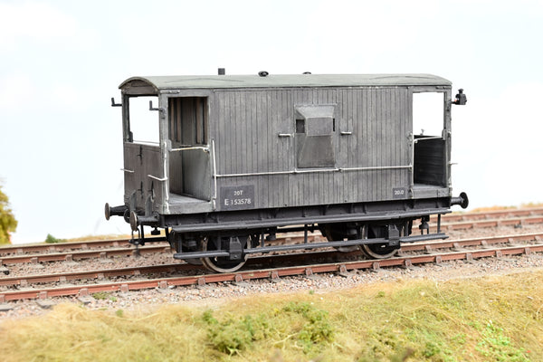 Parkside O Gauge PS113 LNER 20T Brake Van Toad E BR Grey Weathered No.E153578 - Boxed