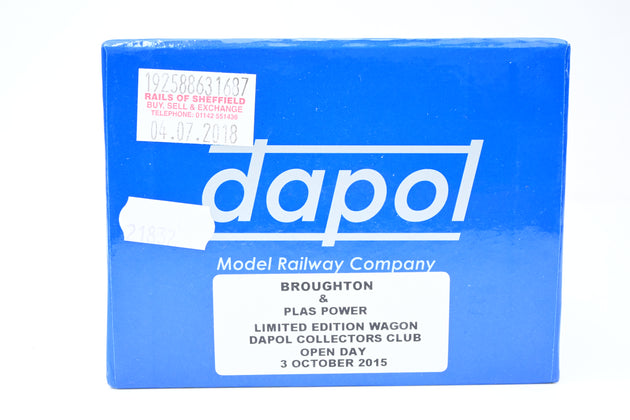 Dapol O Gauge 'Broughton & Plas Power' 7-Plank Open Wagon No.879 - Limited Edition, Factory Weathered, Boxed