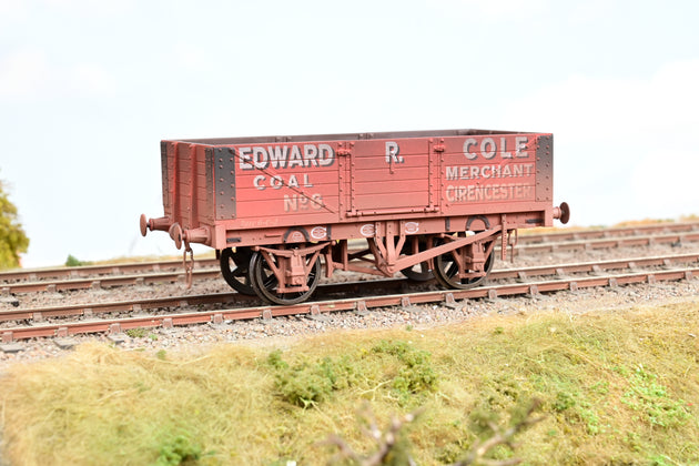 Dapol O Gauge 7F-051-022W 'Edward R. Cole' 5-Plank Open Wagon No.6 - Factory Weathered, Boxed