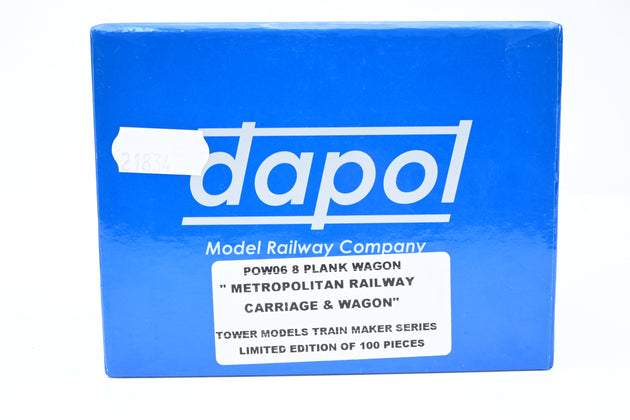 Dapol O Gauge POW06 'Metropolitan Railway Carriage & Wagon' 8-Plank Open Wagon No.188 - Limited Edition, Boxed
