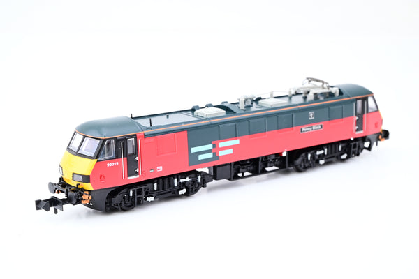 Graham Farish N Gauge 371-782 Rail Express Systems (RES) Class 90/0 No.90019 'Penny Black' - Boxed