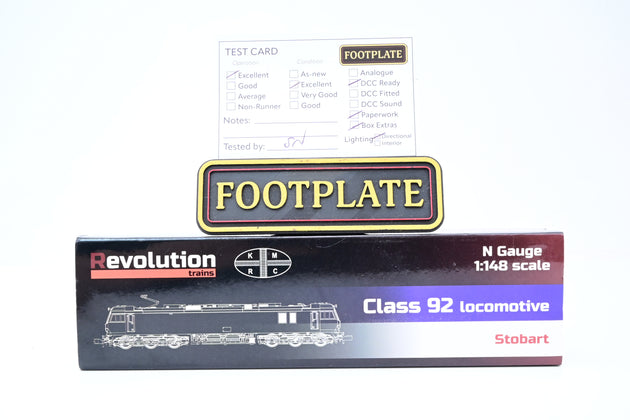 Revolution Trains N Gauge N92017 Eddie Stobart Rail Class Class 92 No.92017 'Bart the Engine' - Boxed