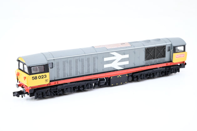 Dapol N Gauge ND-103B Railfreight Red Stripe Large Logo Class 58 No.58023 - Boxed