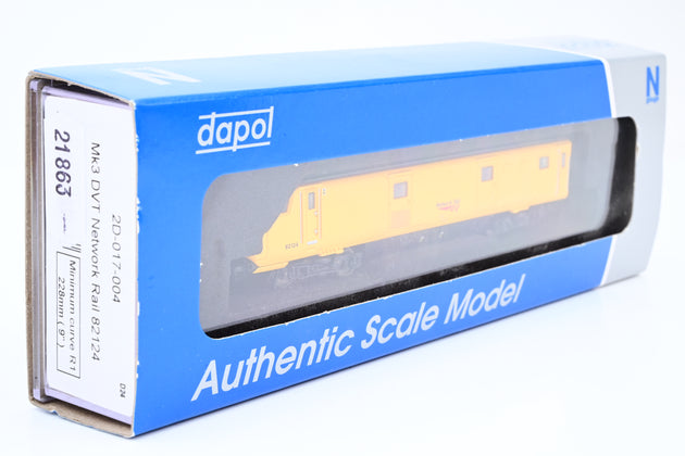 Dapol N Gauge 2D-017-004 Network Rail Yellow Mk3 DVT No.82124 - Boxed