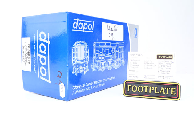 Dapol O Gauge 7D-008-008 BR Green Class 08 Diesel No.D3305 - Boxed