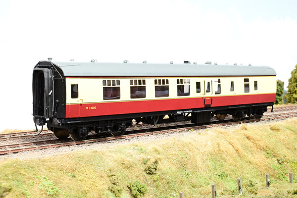 Darstaed O Gauge BR Crimson & Cream Mk1 BSK Brake Corridor Second Coach No.M34000 - Boxed