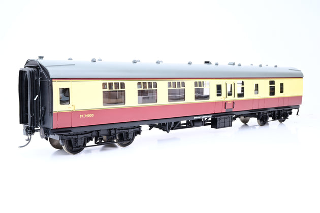 Darstaed O Gauge BR Crimson & Cream Mk1 BSK Brake Corridor Second Coach No.M34000 - Boxed