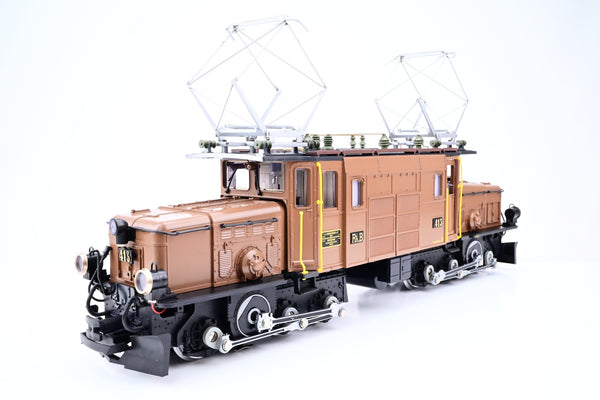 LGB G Gauge 2040 RhB Brown Ge 6/6 I 'Crocodile' No.413 - Boxed
