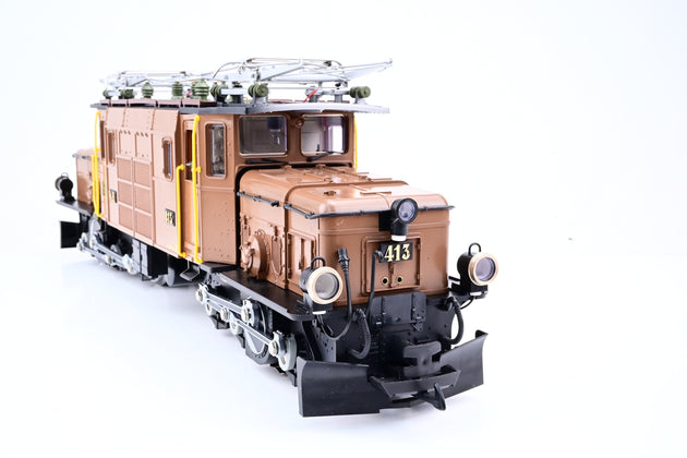 LGB G Gauge 2040 RhB Brown Ge 6/6 I 'Crocodile' No.413 - Boxed