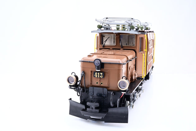 LGB G Gauge 2040 RhB Brown Ge 6/6 I 'Crocodile' No.413 - Boxed
