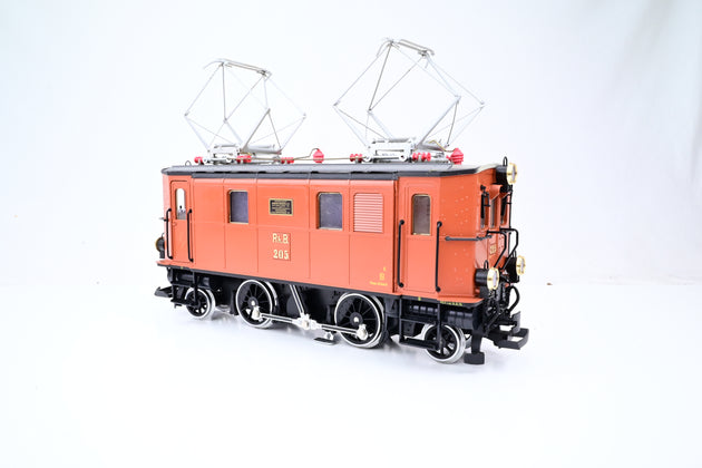 LGB G Gauge 2045 Rhb Brown Class Ge 2/4 Cab Locomotive #205 - Boxed