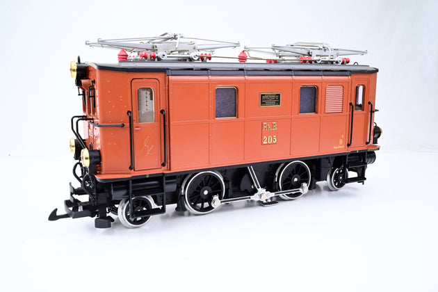 LGB G Gauge 2045 Rhb Brown Class Ge 2/4 Cab Locomotive #205 - Boxed