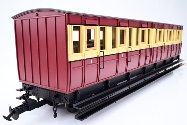 Accucraft / BMS 45mm/32mm R19-17 Maroon & Cream Isle of Man Pairs Composite Coach